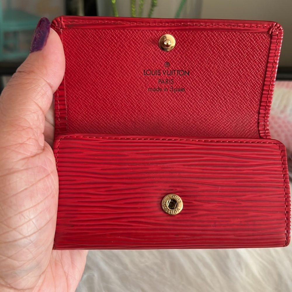 Louis Vuitton Epi Red 4 Keychain. Date Code Ca1917 - image 7